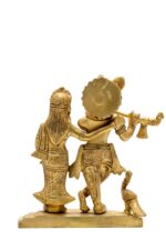 Superfine Brass Radha Krishna Idol – With Peacock – 7.5 Inch - Image 8