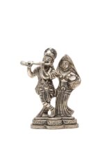 Brass Silver-Coated Radha Krishna Idol – 4.35 Inch - Image 6