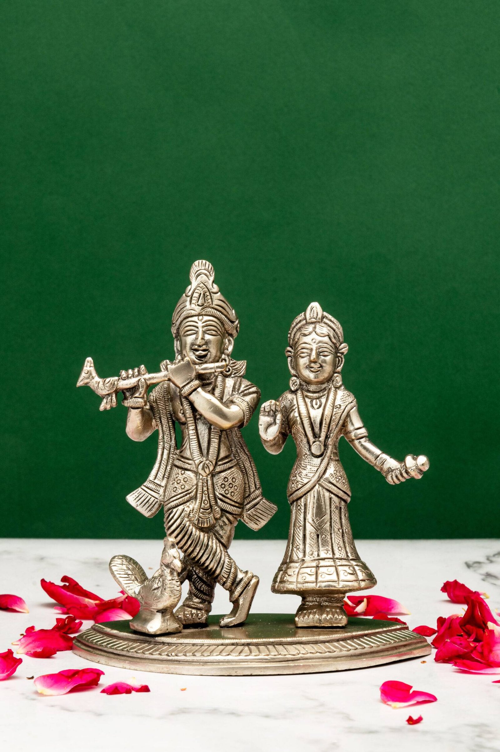 brass-Radha-Krishna-445-8-scaled-1.jpg Brass Silver-Coated Superfine Radha Krishna Idol – 5.5 Inch - Image 1