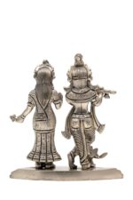 Brass Silver-Coated Superfine Radha Krishna Idol – 6.70 Inch - Image 6