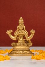 Brass Superfine Saraswati Idol – 3 Inch - Image 3