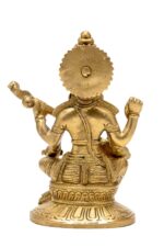 Brass Saraswati Idol – Detailed Carving – 6.25 Inch - Image 6