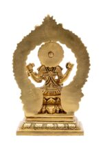 Brass Superfine Saraswati Idol – With Frame – 7 Inch - Image 5