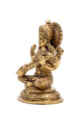 Brass Superfine Saraswati Idol – Detailed Carving – 7.5 Inch - Image 6