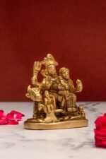 Brass Shiv Parivar Idol with Nandi – 3 Inch - Image 7