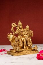 Superfine Brass Shiv Parivar Idol with Nandi – 6 Inch - Image 8