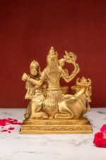 Superfine Brass Shiv Parivar Idol with Nandi – 6 Inch - Image 7
