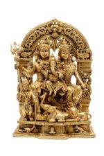 Brass Superfine Shiv Parivar Idol – With Shivling – 12 Inch - Image 8