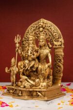 Brass Superfine Shiv Parivar Idol – With Shivling – 12 Inch - Image 2