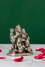 Brass Silver-Coated Shiv Parivar Idol – 2.75 Inches - Image 4
