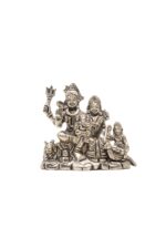 Brass Silver-Coated Superfine Shiv Parivar Idol – With Ganesh & Kartikeya – 3.15 Inches - Image 8
