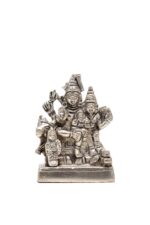 Brass Silver-Coated Superfine Shiv Parivar Idol – With Ganesh & Kartikeya – 3.5 Inches - Image 8
