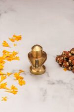 Brass Plain Shivling – Miniature – 1.5 Inch - Image 8