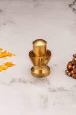 Brass Plain Shivling – Miniature – 2 Inch - Image 2