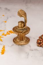 Brass Superfine Shivling with Sheshnag – 4 Inch - Image 2