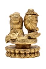 Brass Superfine Shivling – Shiv and Parvati Face – 6.5 Inch - Image 8