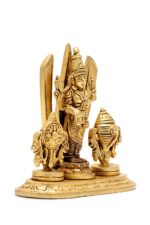 Brass Superfine Tirupati Balaji Idol with Shankh Chakra Trishul – 4.25 Inch - Image 5