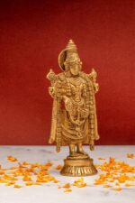 Brass Superfine Tirupati Balaji Idol – Detailed Carving – 7 Inch - Image 6