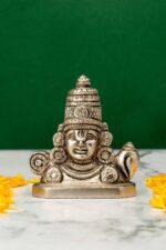 Brass Silver-Coated Superfine Tirupati Balaji Idol Face – 2.75 Inches