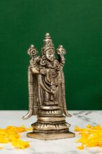 Brass Silver-Coated Superfine Tirupati Balaji Idol- 4.75 Inches - Image 6