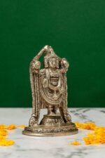 Brass Silver-Coated Superfine Tirupati Balaji Idol- 4 Inches - Image 4