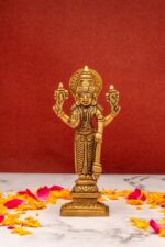 Brass Superfine Vishnu Idol – Standing – 5 Inch