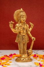 Brass Superfine Lord Vishnu Idol – Standing – 7 Inch - Image 4