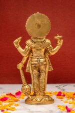 Brass Superfine Lord Vishnu Idol – Standing – 7 Inch - Image 3