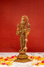 Brass Superfine Vishnu Idol – Standing – 8 Inch - Image 2
