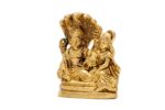 Brass Superfine Vishnu Laxmi Idol – With Sheshnag – 3 Inch - Image 5