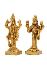 Brass Superfine Vishnu Laxmi Idol – Standing – 3 Inch - Image 4