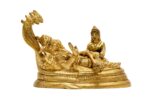 Brass Superfine Vishnu Laxmi Idol – On Sheshnag – 4.5 Inch - Image 6