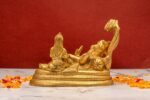 Brass Superfine Vishnu Laxmi Idol – On Sheshnag – 4.5 Inch - Image 8