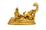 Brass Superfine Vishnu Laxmi Idol – On Sheshnag – 4.5 Inch - Image 4