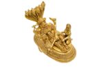 Brass Superfine Vishnu Laxmi Idol – On Sheshnag – 4.5 Inch - Image 2