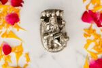 Brass Silver-Coated Superfine Vishnu Laxmi Idol on Sheshnag – Miniature – 2 Inches - Image 5