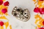 Brass Silver-Coated Superfine Vishnu Laxmi Idol on Sheshnag – Miniature – 2 Inches - Image 4