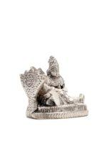 Brass Silver-Coated Superfine Vishnu Laxmi Idol on Sheshnag – Miniature – 2 Inches - Image 9