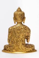 Superfine Carved Brass Buddha Statue – Abhaya Mudra – 7 Inch - Image 3