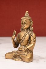 Brass Buddha Statue Miniature – Abhaya Mudra – 3 Inch - Image 8