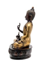 Brass Buddha Statue – With Base – Abhaya Mudra – 13 Inch - Image 3