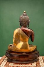 Brass Buddha Statue – With Base – Abhaya Mudra – 13 Inch - Image 7