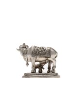 Brass Superfine Holy Cow with Calf Idol – Ganesh Laxmi Carved – 5.5 Inch - Image 5
