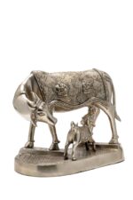 Brass Silver Coated Superfine Holy Cow with Calf – Ganesh Laxmi Carved – 9.5 Inch - Image 5