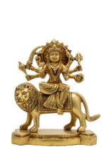 Superfine Brass Maa Durga Idol on Lion – Ashtabhuja – 7.5 Inch - Image 6