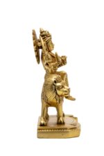 Superfine Brass Maa Durga Idol on Lion – Ashtabhuja – 7.5 Inch - Image 5