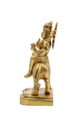 Superfine Brass Maa Durga Idol on Lion – Ashtabhuja – 7.5 Inch - Image 3