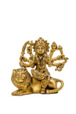 Superfine Brass Maa Durga Idol on Lion – Ashtabhuja – 4.75 Inch - Image 7