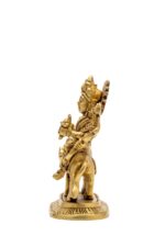 Superfine Brass Maa Durga Idol on Lion – Ashtabhuja – 5 Inch - Image 3