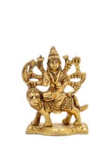 Goddess Brass Durga Idol on Lion – Miniature – 3.5 Inch - Image 5